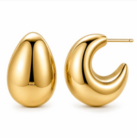 Kane Dome Half Hoop Earring, Gold