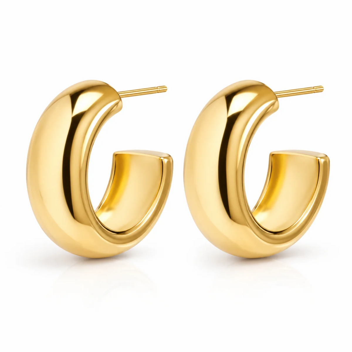 Cosa Medium Hoop Earring, Gold