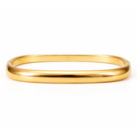Fae Rounded Square Bangle Bracelet, Gold