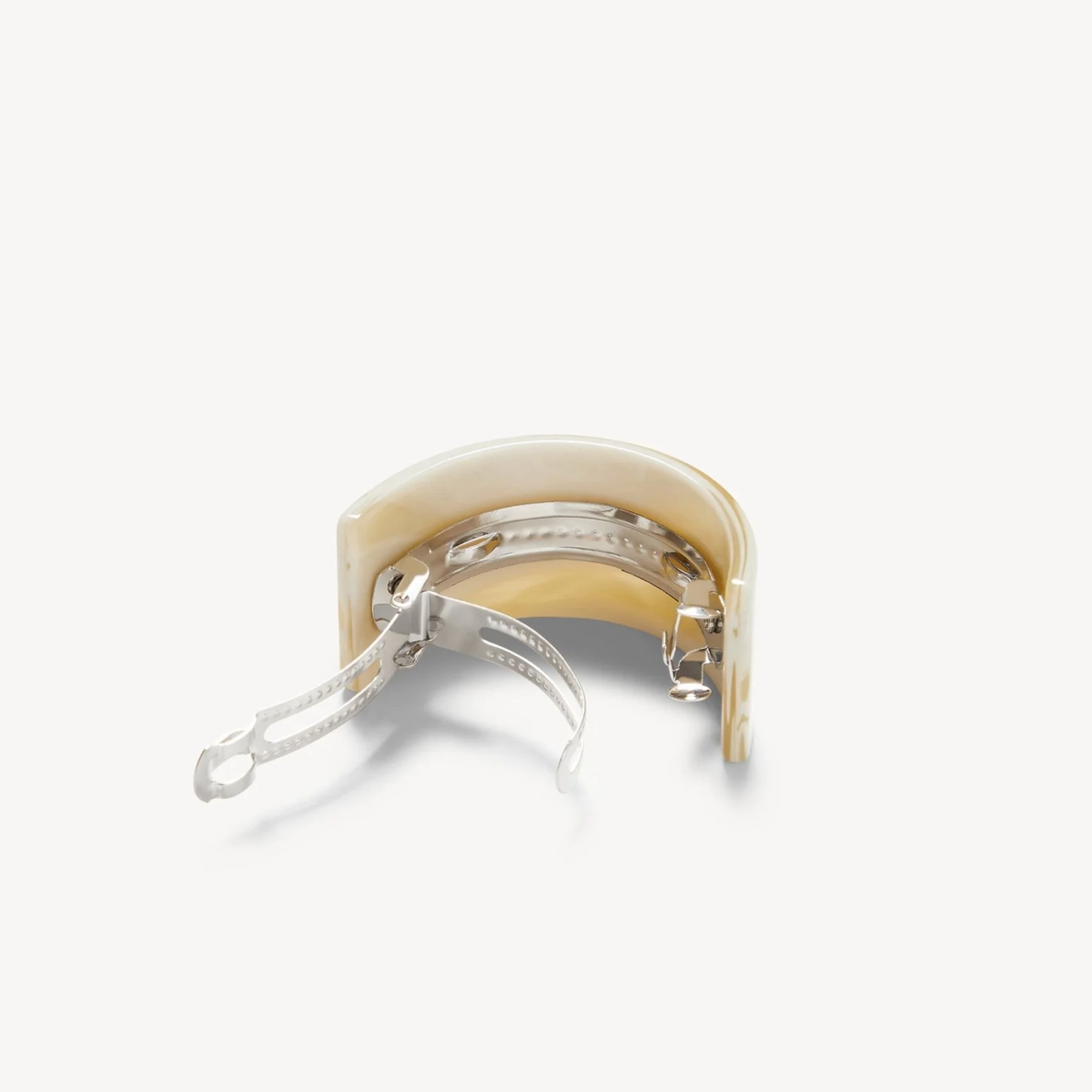 French Pony Barrette, Alabaster