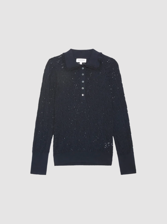 Chloe Lace Sweater, Night Sky