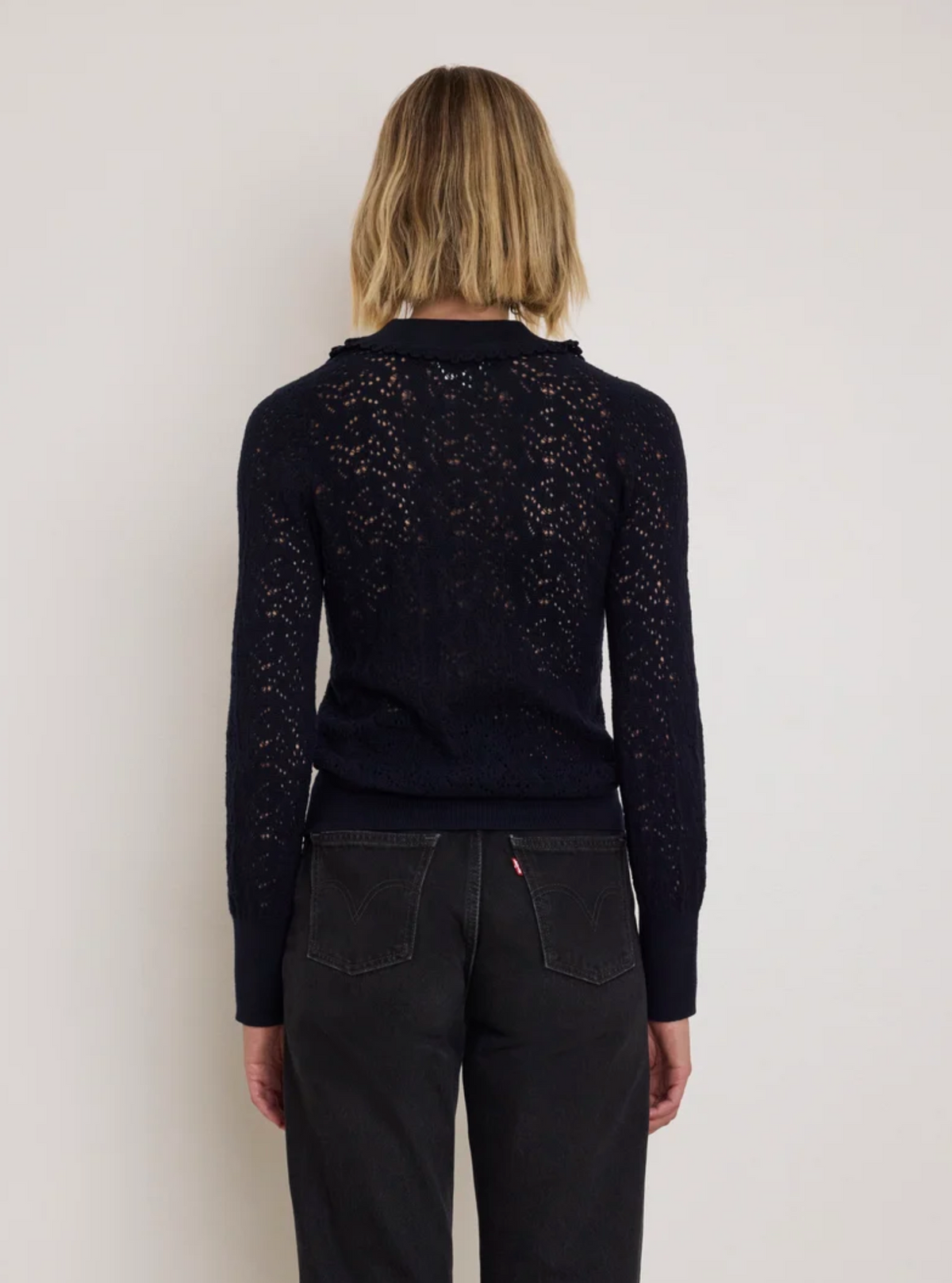 Chloe Lace Sweater, Night Sky