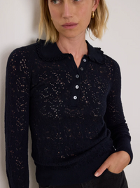 Chloe Lace Sweater, Night Sky
