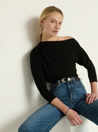 Pietra Off Shoulder Top, Jet Black