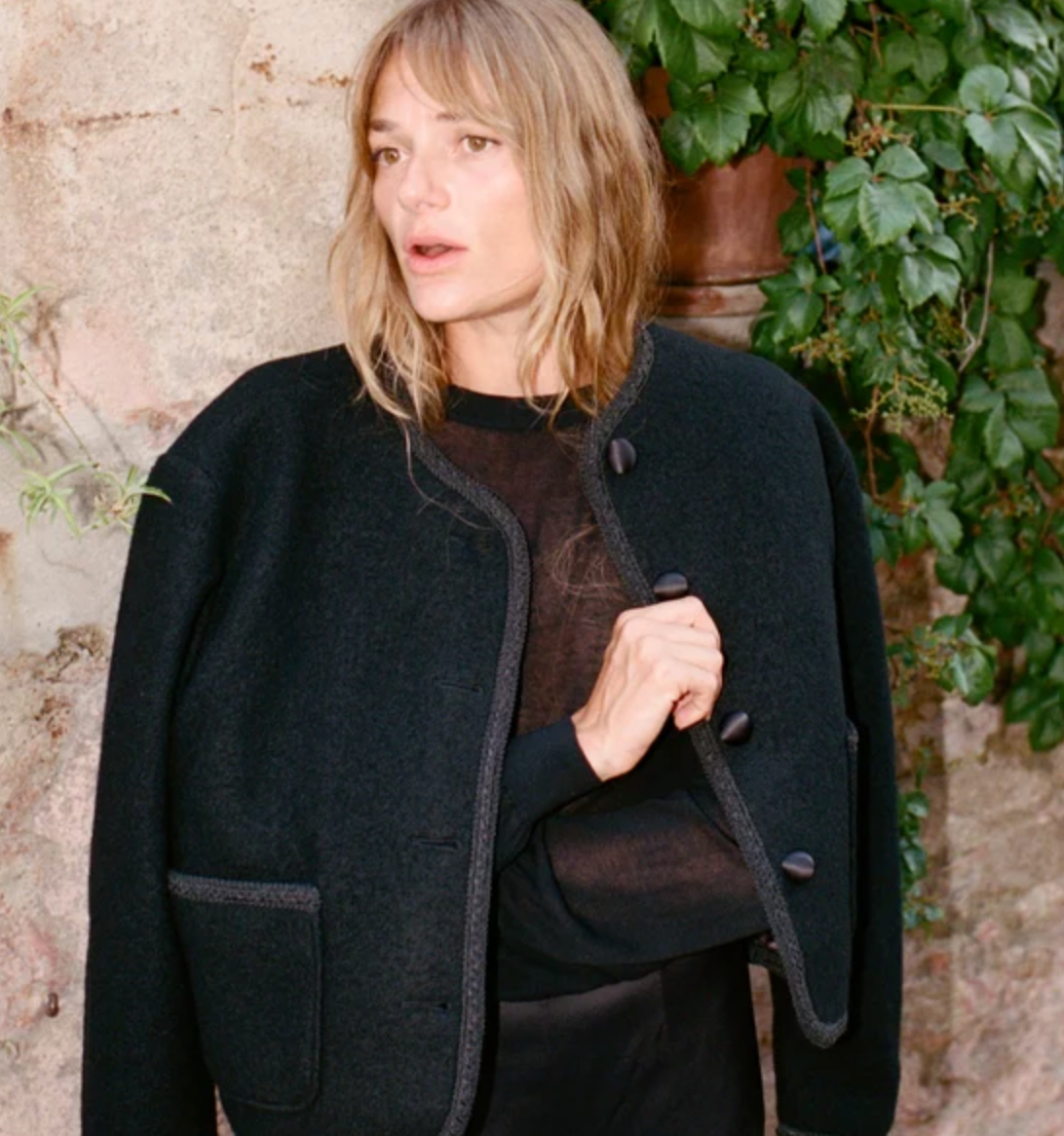 Simona Coat, Black