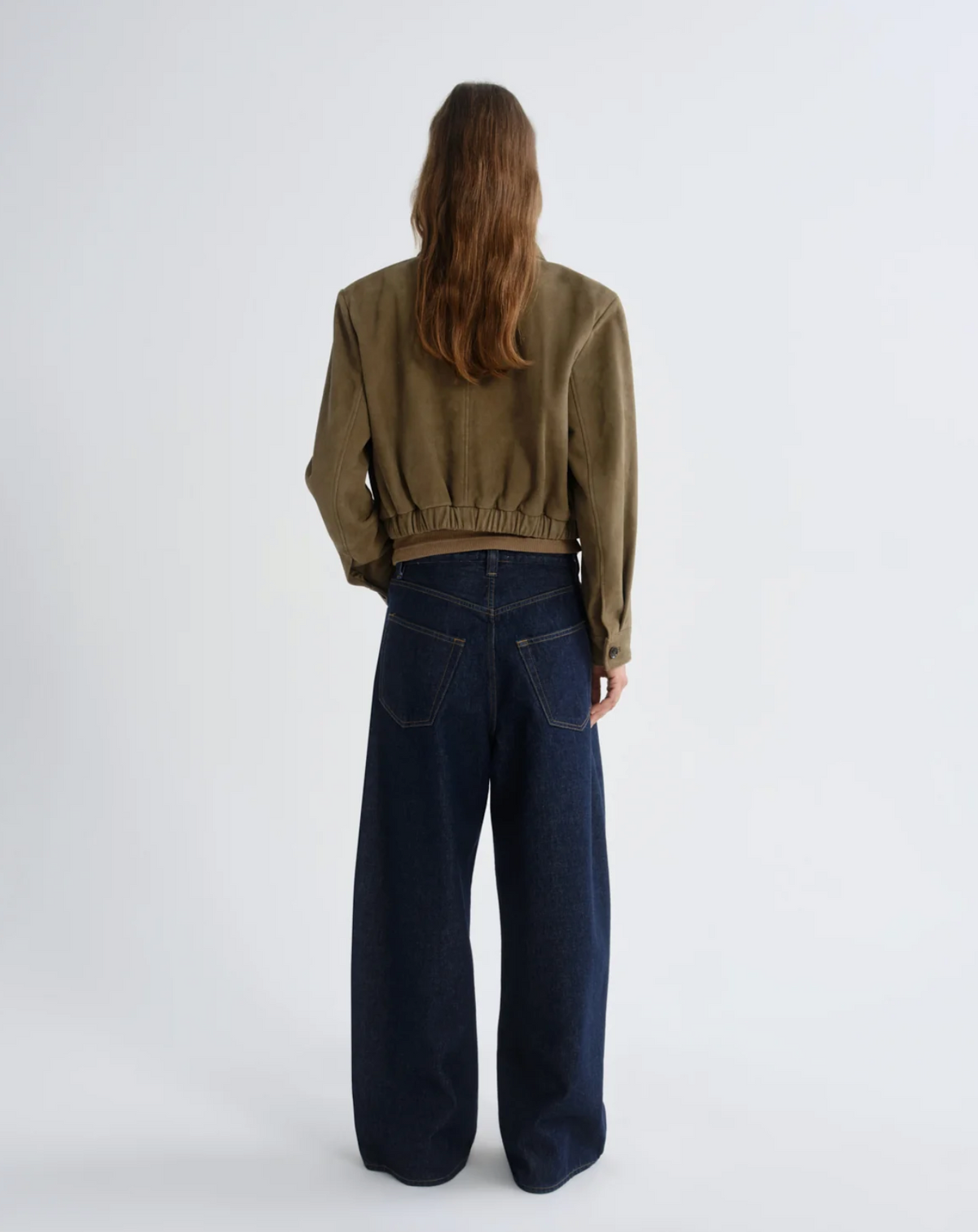 Nahla Cropped Suede Jacket, Canopy