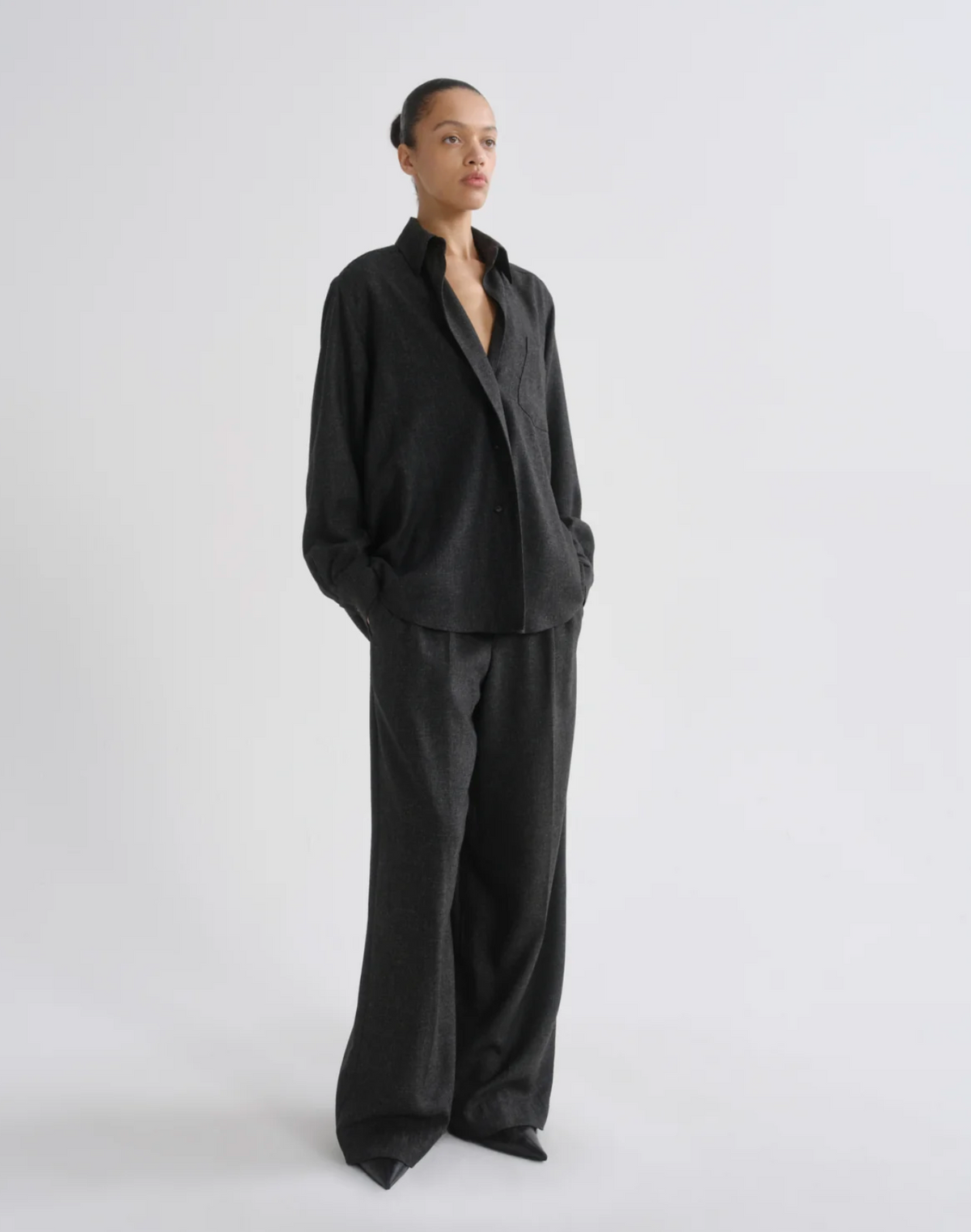 Aris Shirt, Charcoal Heather