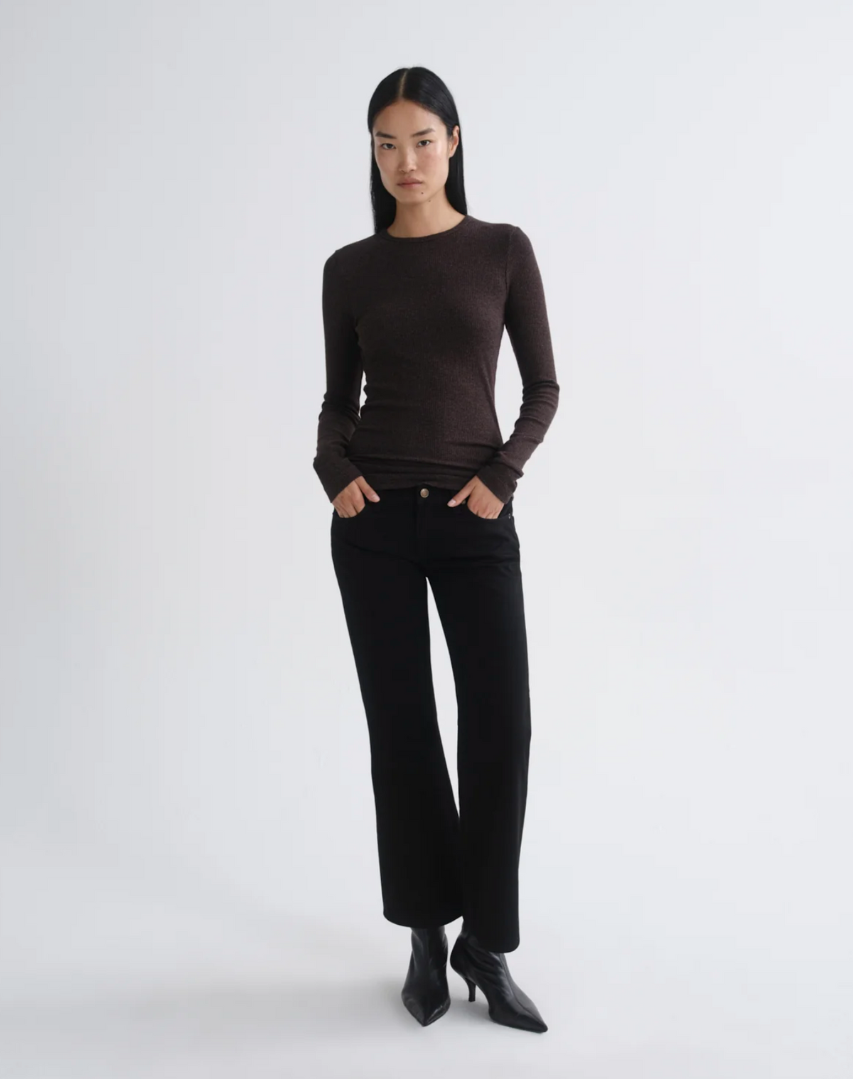 Delphi Slim Top, Ganache