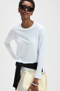 The Long Sleeve Perfect Tee, White