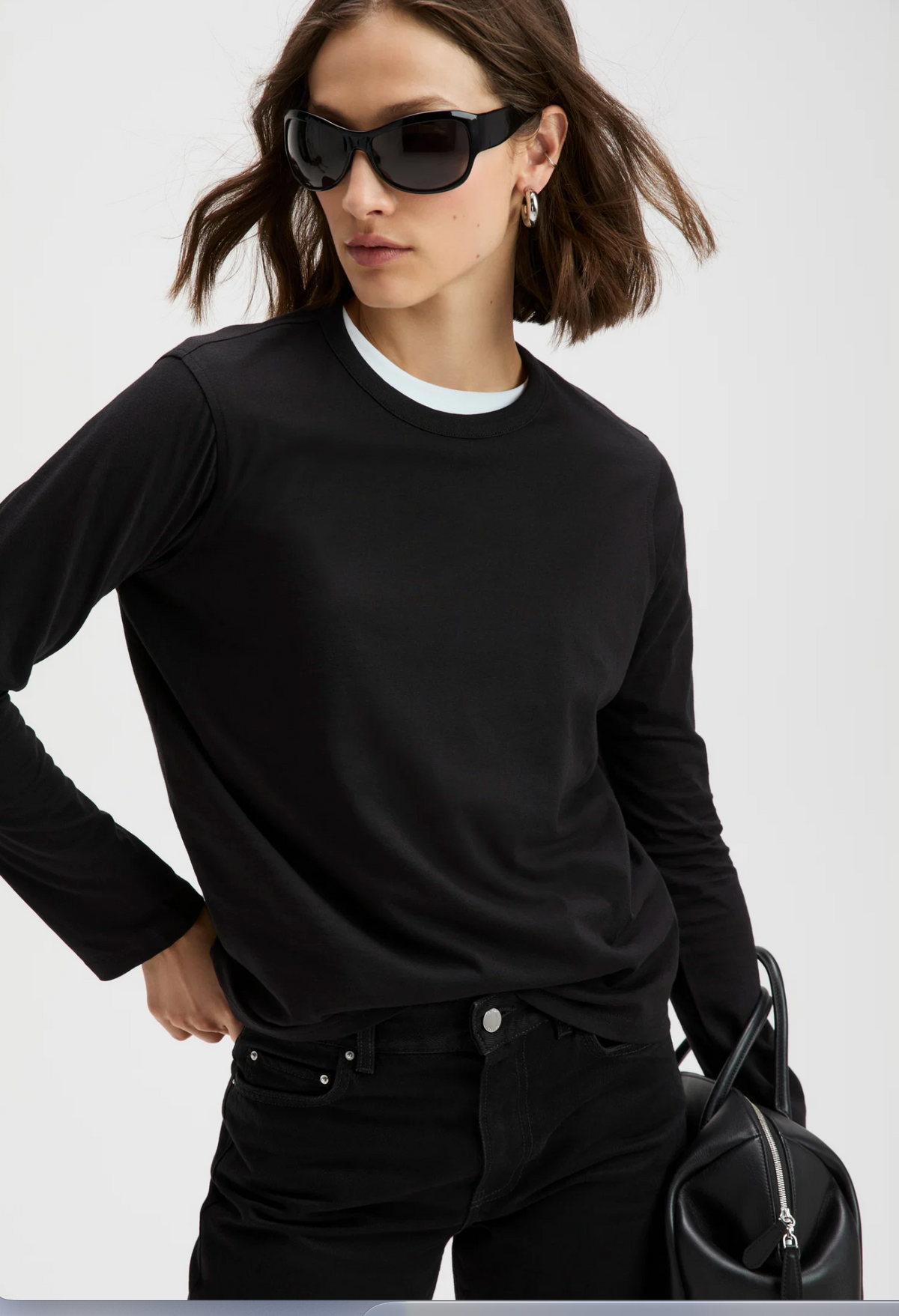 The Long Sleeve Perfect Tee, Black