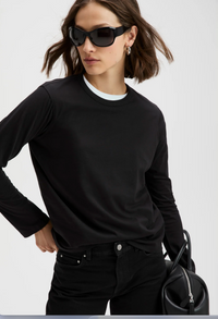 The Long Sleeve Perfect Tee, Black