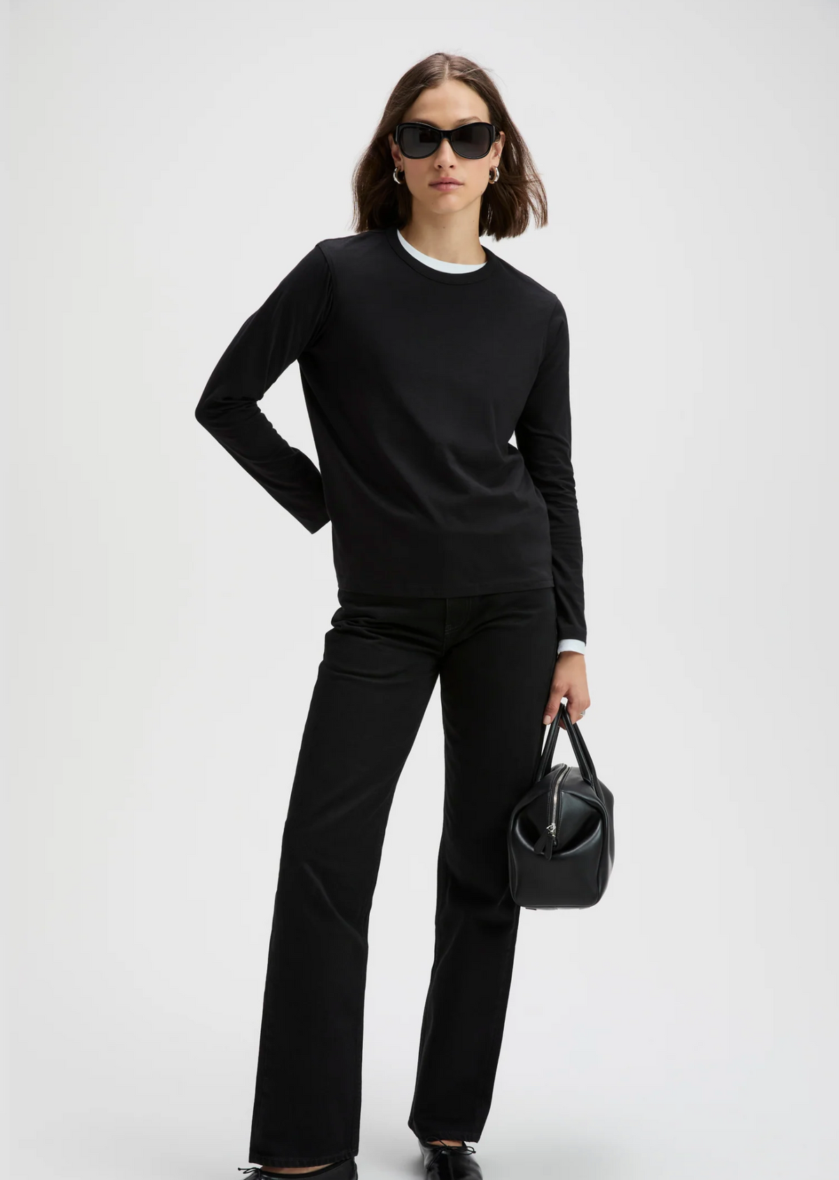 The Long Sleeve Perfect Tee, Black