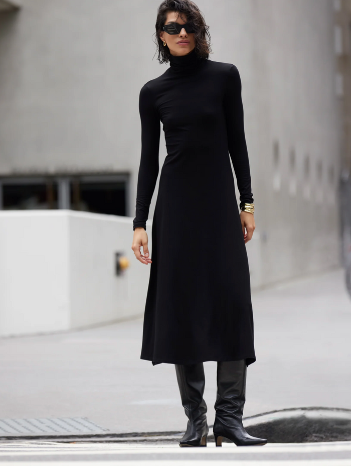 The Turtleneck Dress, Black