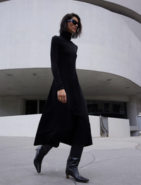 The Turtleneck Dress, Black