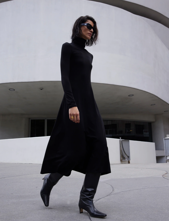 The Turtleneck Dress, Black