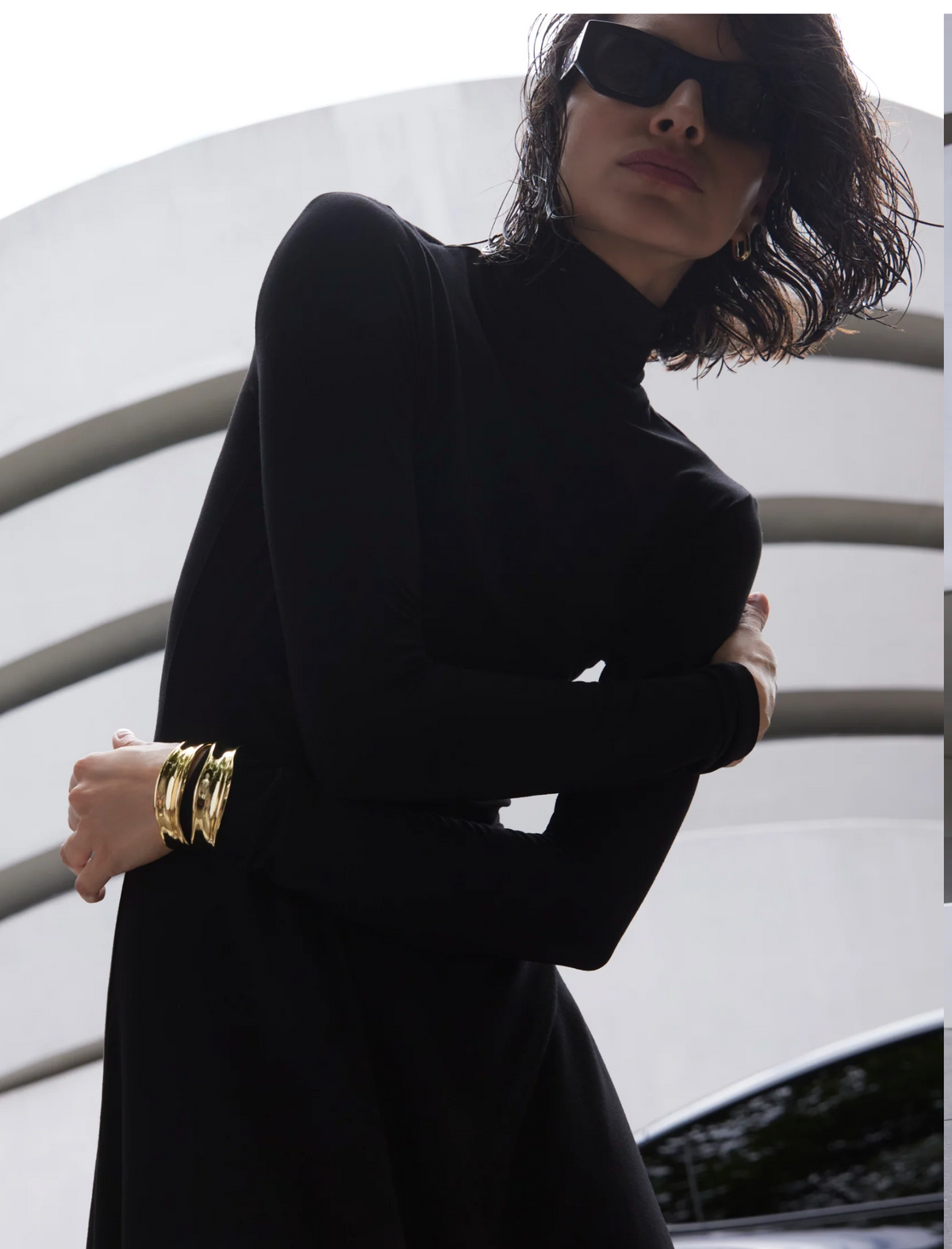 The Turtleneck Dress, Black