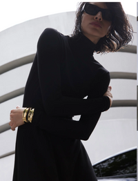 The Turtleneck Dress, Black