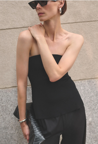 The Soiree Strapless Top, Black