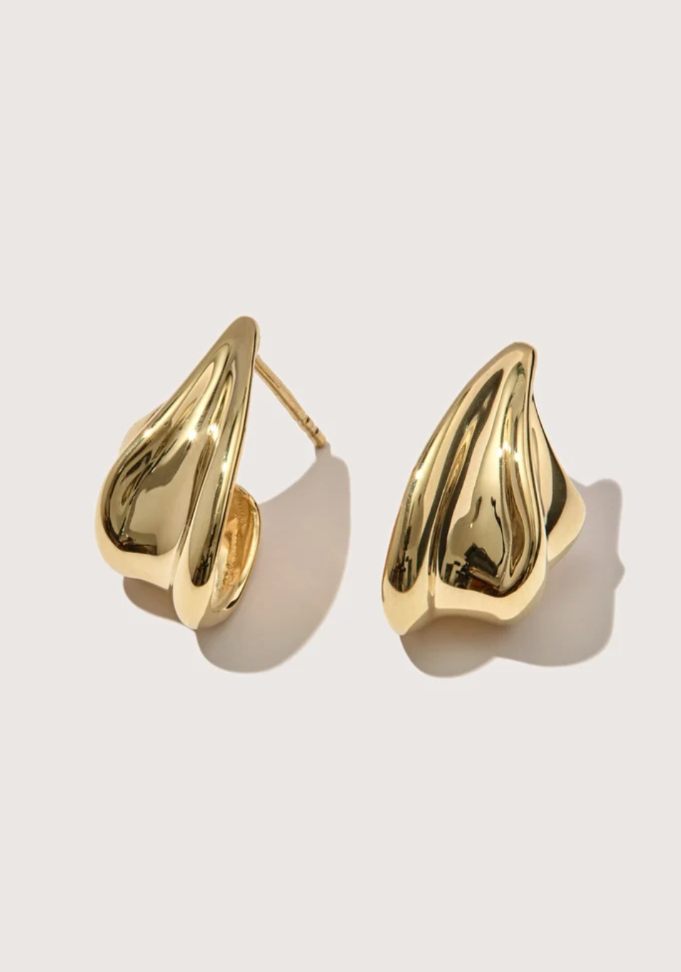 Wave Earrings, Gold Vermeil