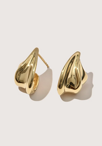 Wave Earrings, Gold Vermeil