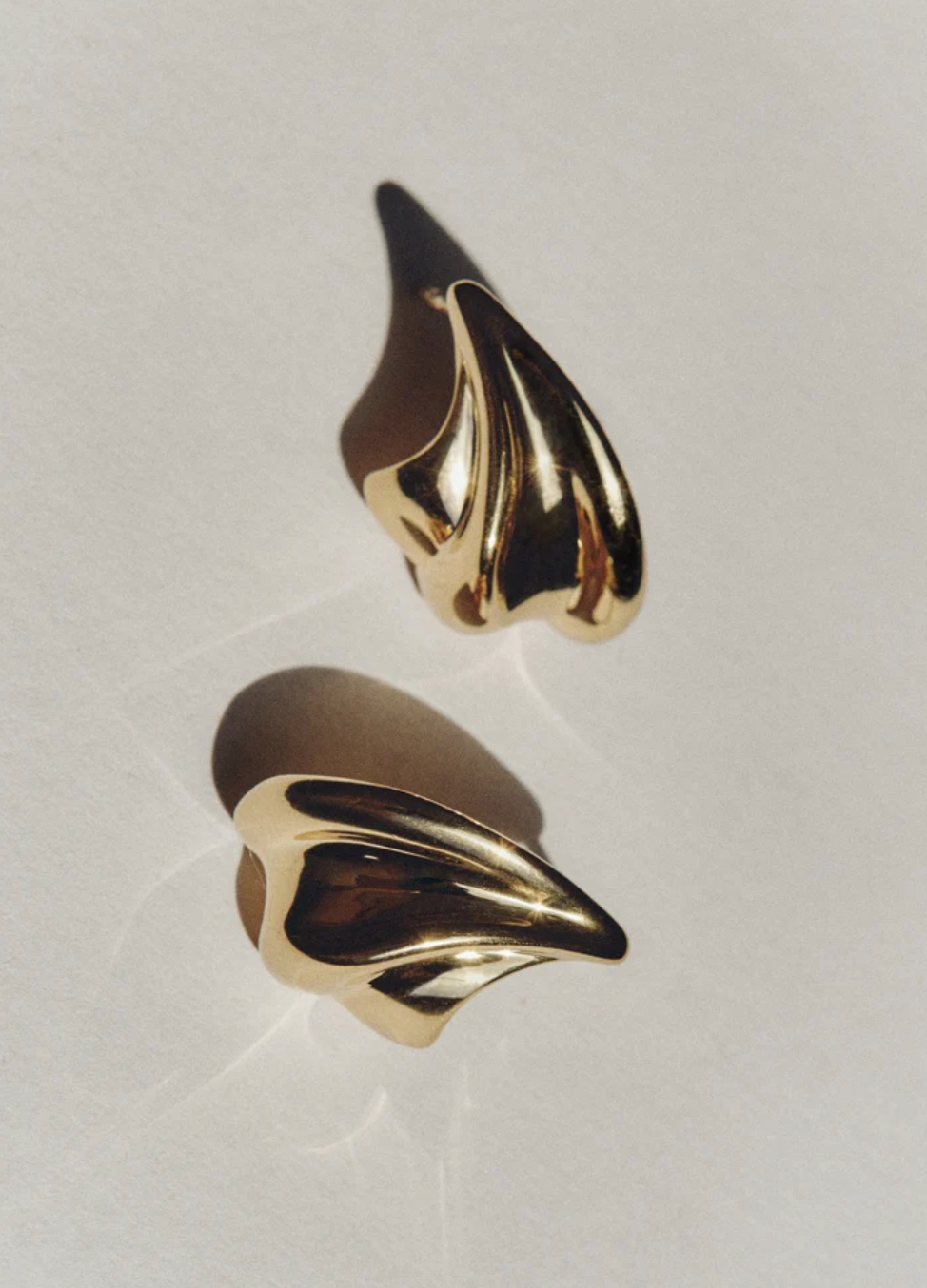 Wave Earrings, Gold Vermeil
