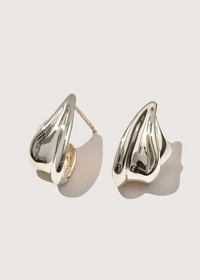 Wave Earrings, Silver Plates
