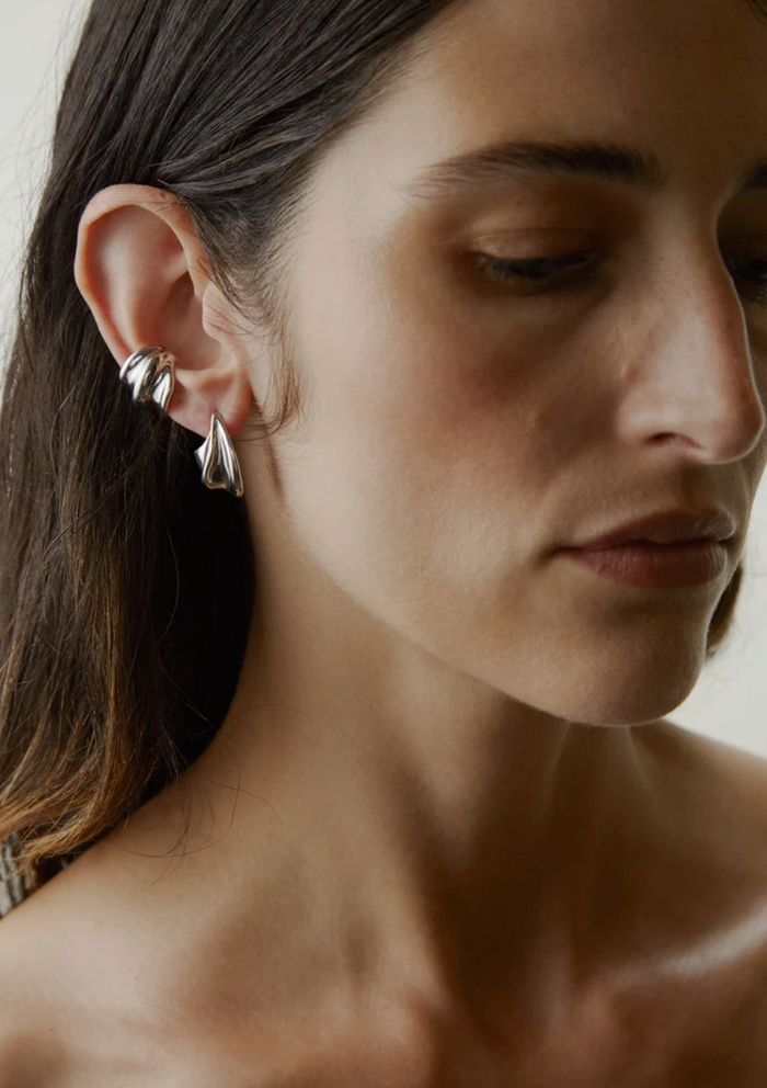 Roscida Pave Drop, Gold Vermeil Cubic Zirconia