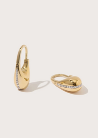 Roscida Pave Drop, Gold Vermeil Cubic Zirconia