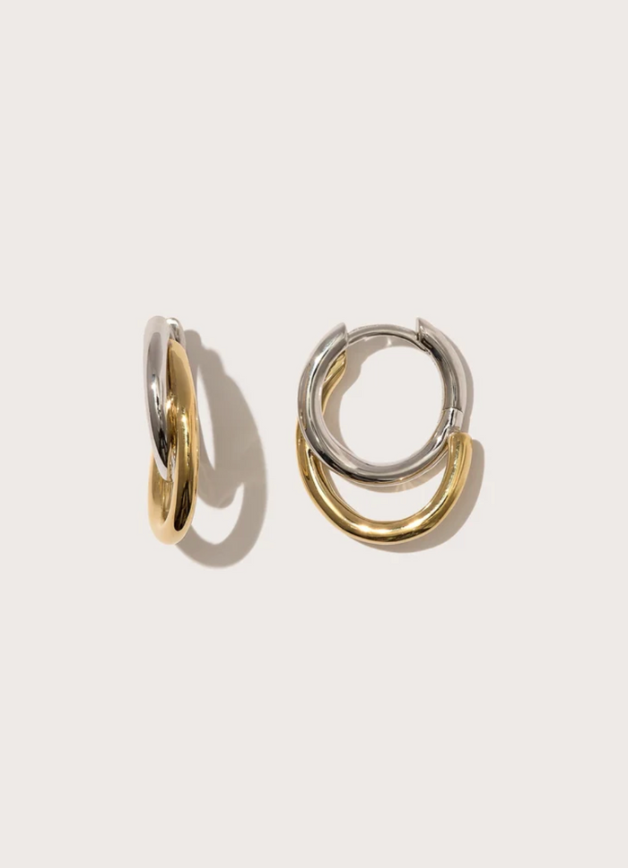 Mixed Metal Spiralis Hoops, Small