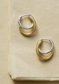 Mixed Metal Spiralis Hoops, Small