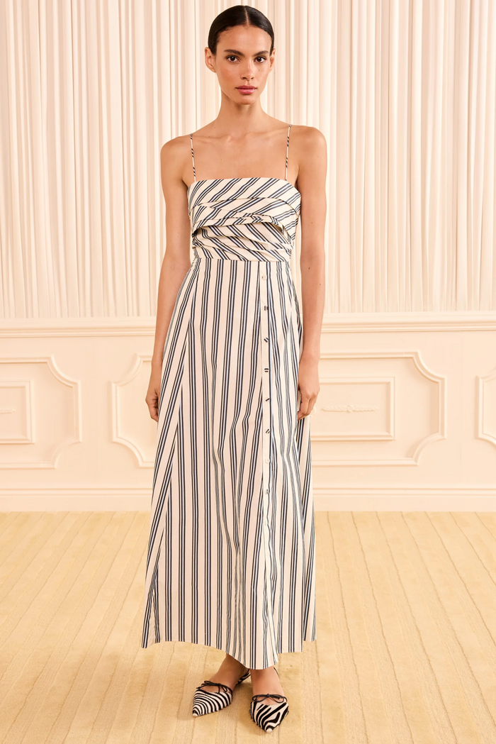 Anise Tank Dress, Ecru Stripe