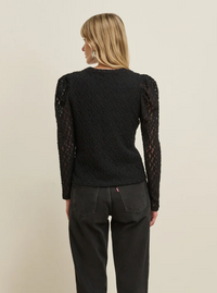 Vickie Lace Top, Jet Black