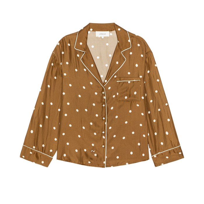 The Monogram Pajama Top, Copper Dot