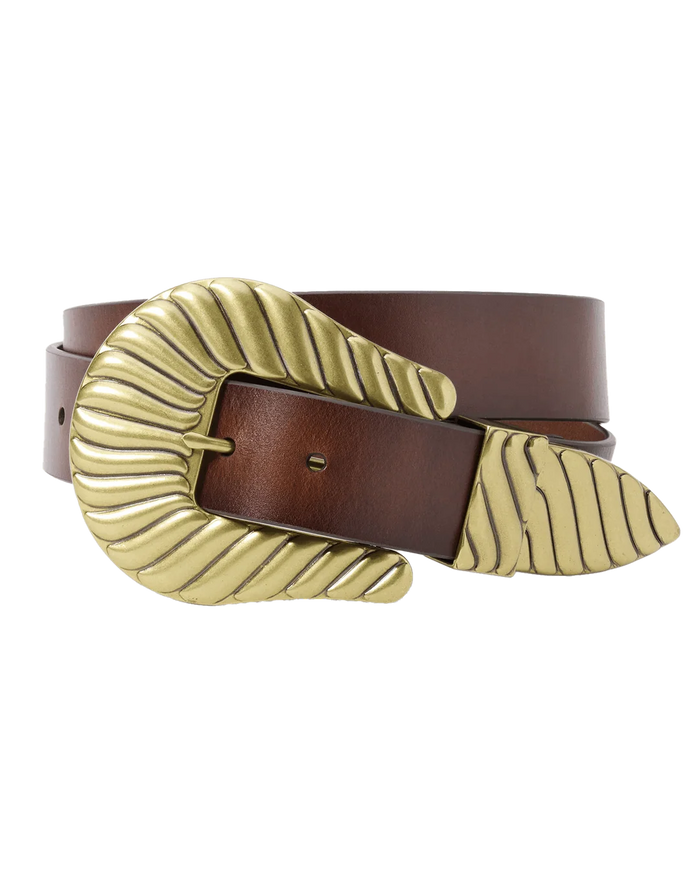 Stetson The Big Buckle Belt, Cognac Brass