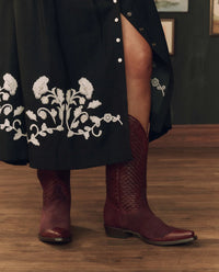 Stetson The Basket Weave Cowboy Boot, Oxblood