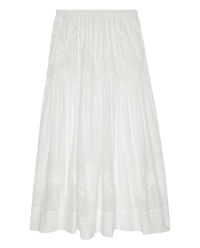 The Lattice Lace Victorian Skirt, White