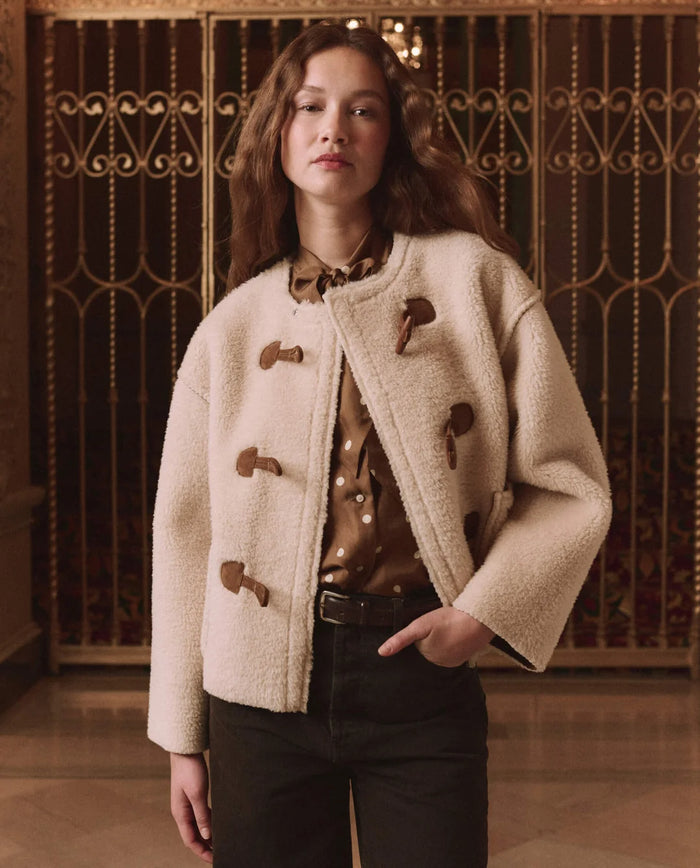 The Woodside Toggle Coat, Cream