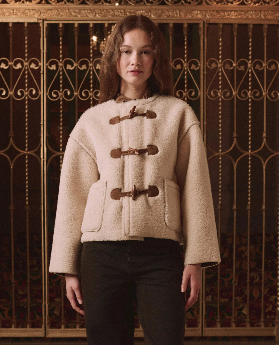 The Woodside Toggle Coat, Cream