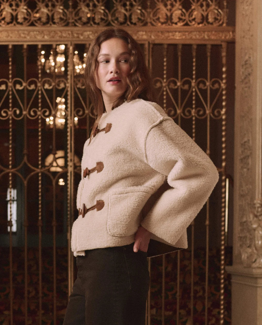 The Woodside Toggle Coat, Cream