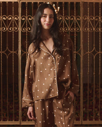 The Monogram Pajama Top, Copper Dot