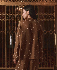 The Monogram Pajama Top, Copper Dot