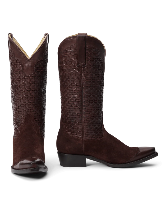 Stetson The Basket Weave Cowboy Boot, Oxblood
