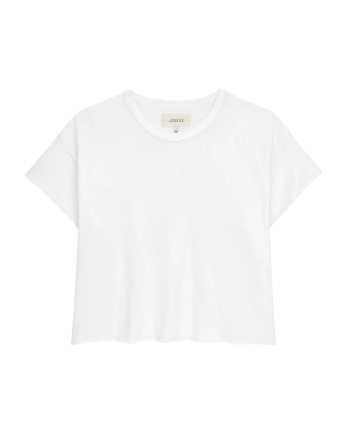 The Crop Tee, True White