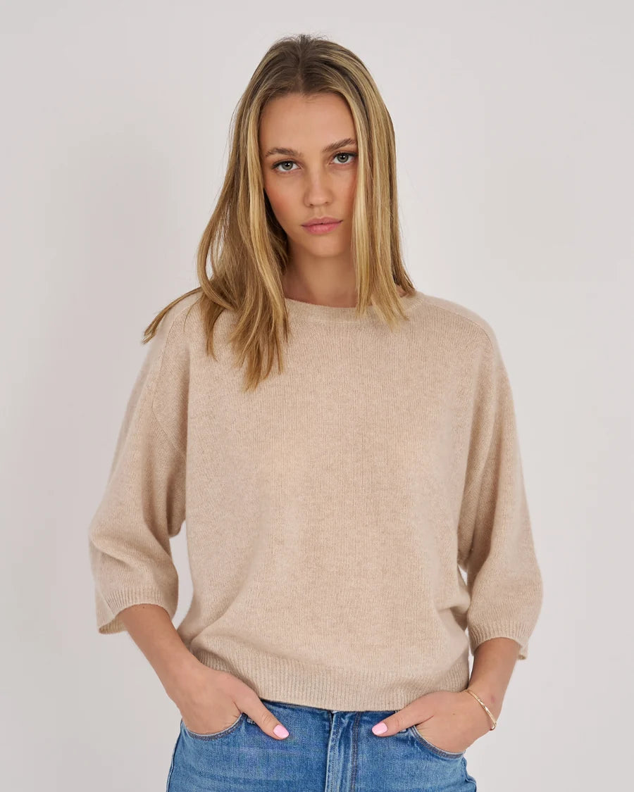 Millie Short Sleeve Tee, Oatmeal