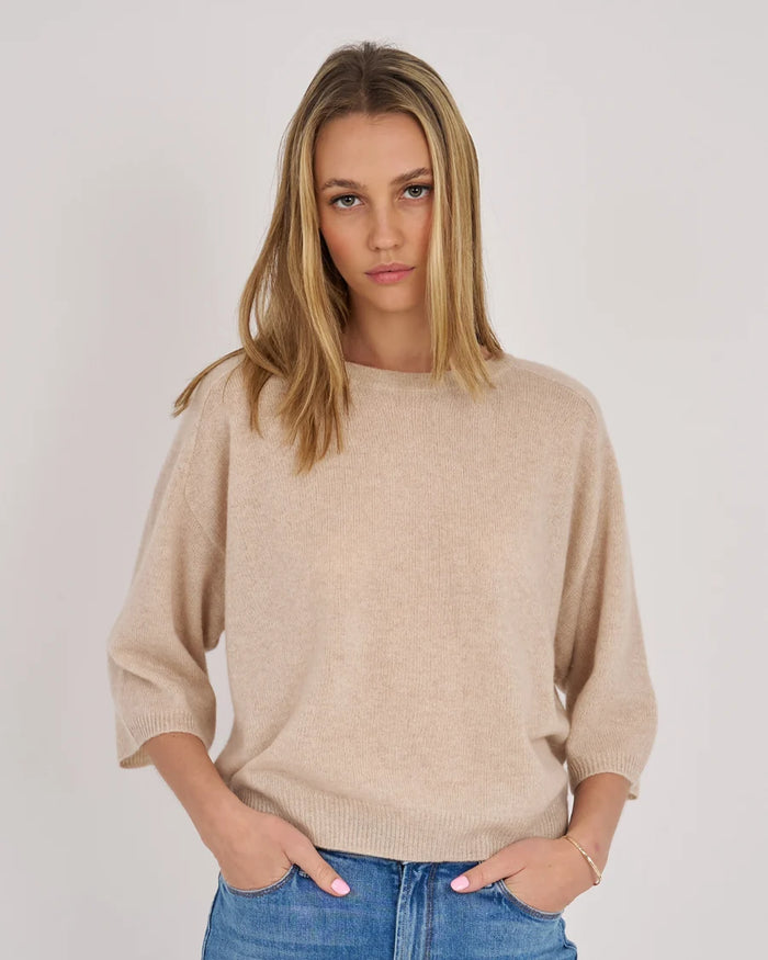 Millie Short Sleeve Tee, Oatmeal