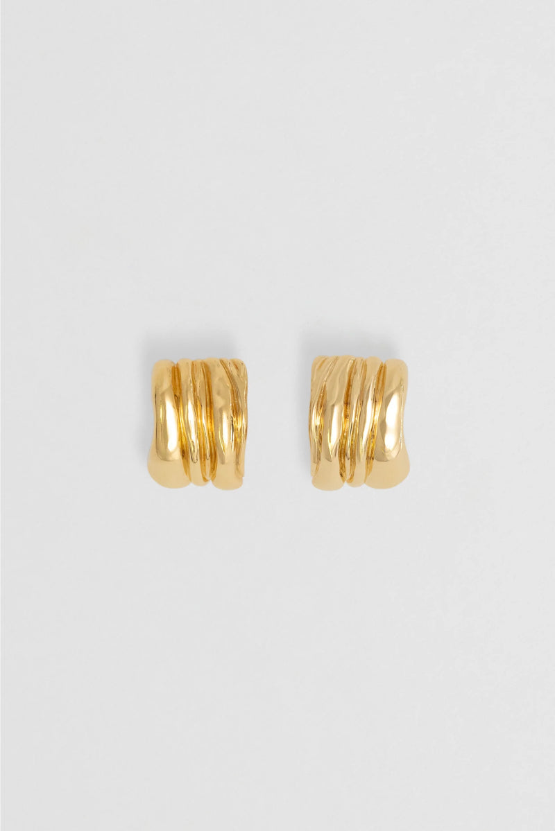 Vertigo Earrings, Gold