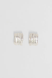 Vertigo Earrings, Silver