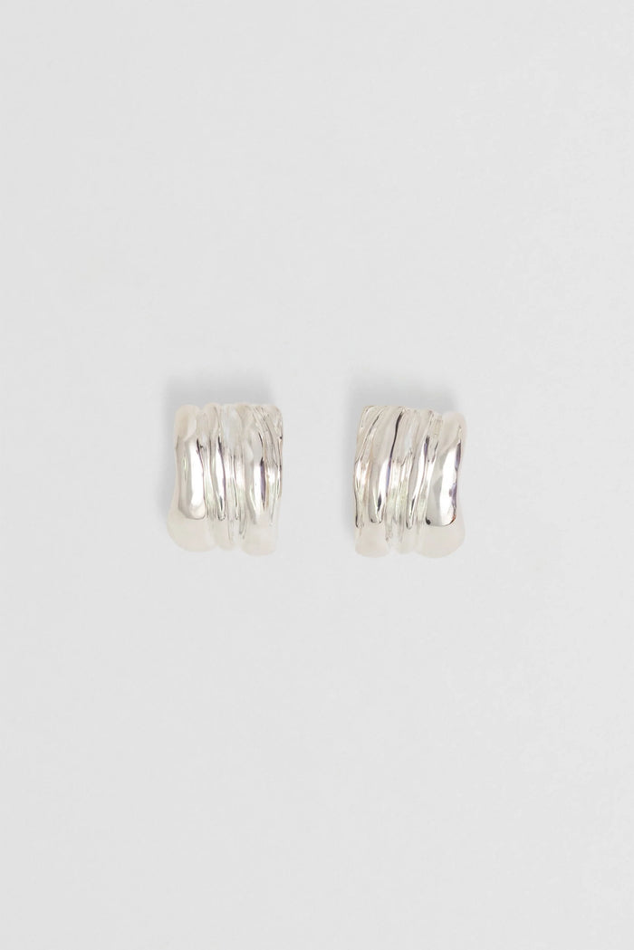 Vertigo Earrings, Silver