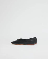 Square Toe Ballerina, Black