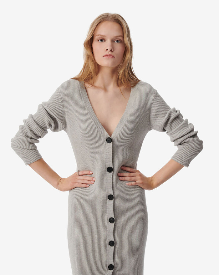 Soram Dress, Mixed Light Grey